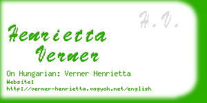 henrietta verner business card